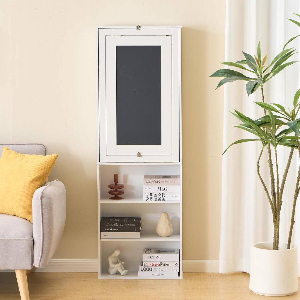 Wall Mount Murphy Desk with Blackboard White