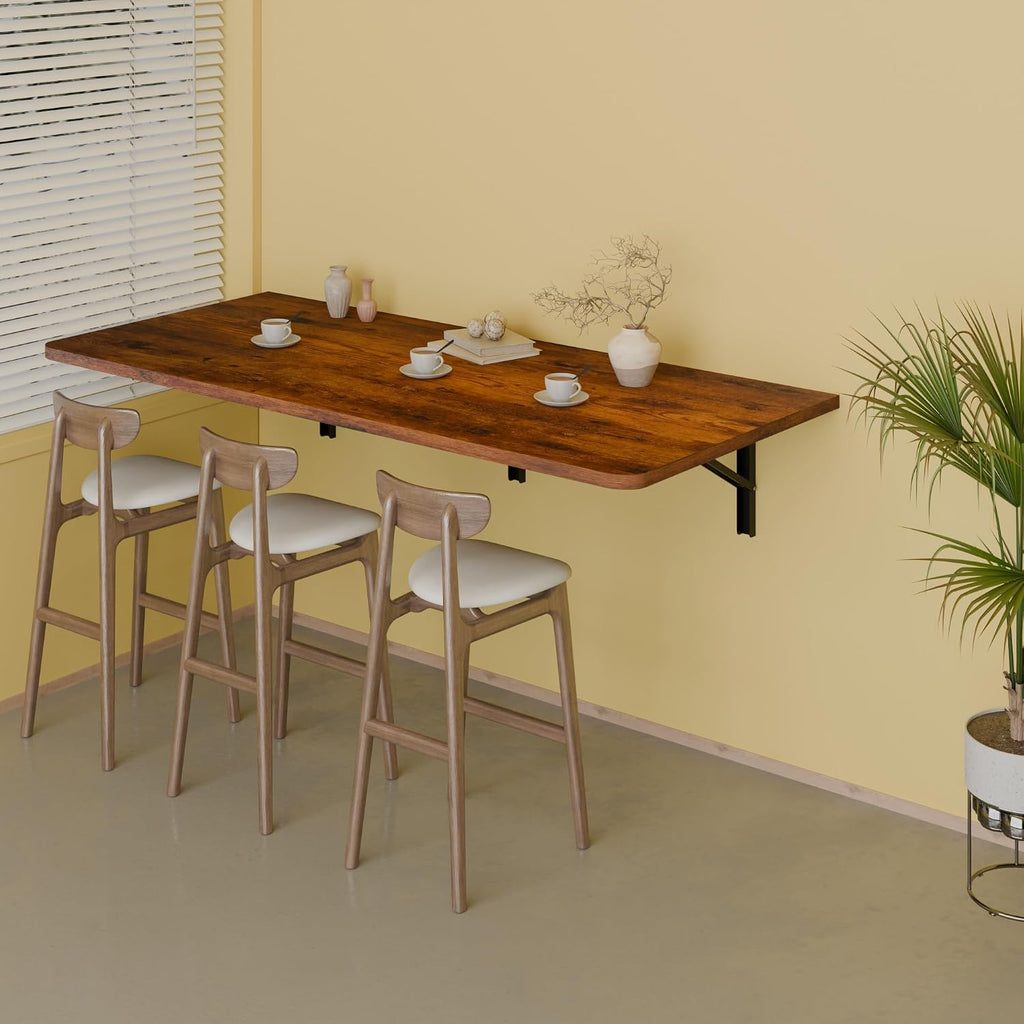 Wall Mount Fold Desk Rustic Finish