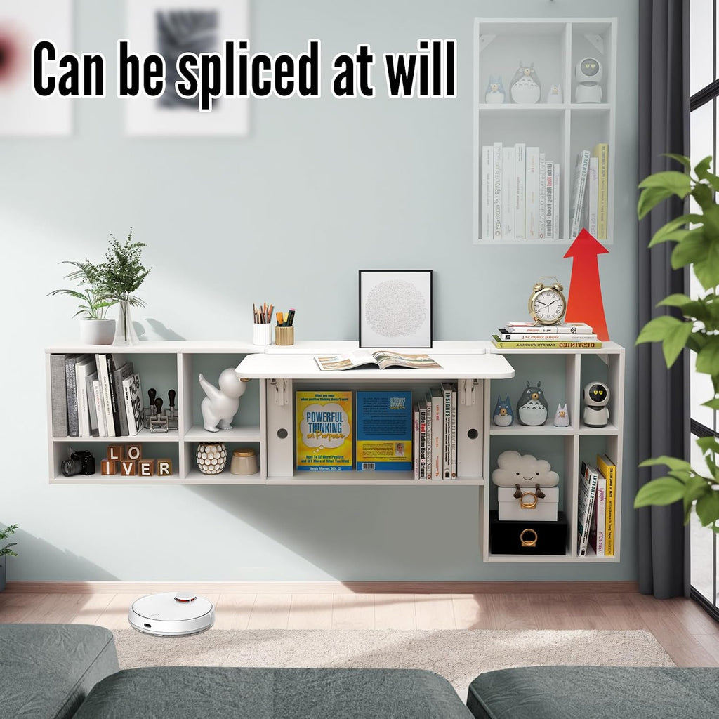 Wall Mount Drop Leaf Floating Desk