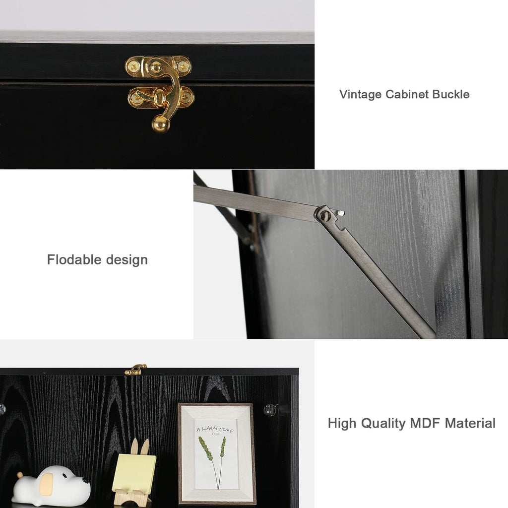 Wall Mount Fold Out Desk with Storage