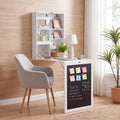 Wall Mount Desk with Chalkboard & Shelves