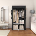 Covered Wardrobe Closet with Side Pockets