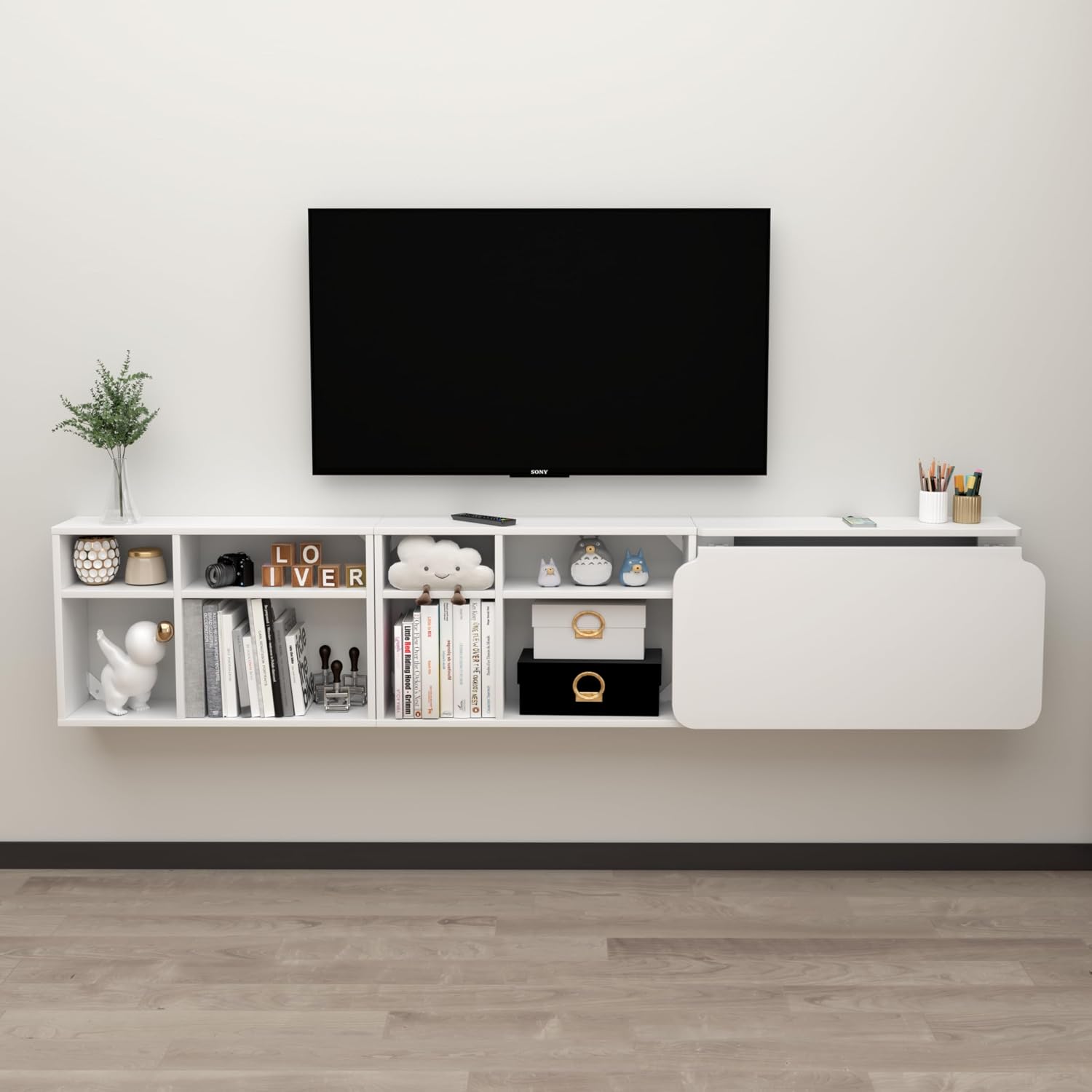 Wall Mount Drop Leaf Floating Desk