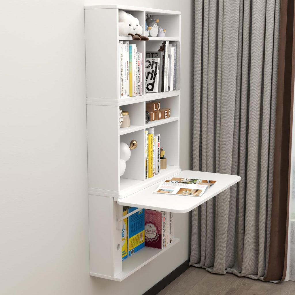 Wall Mount Drop Leaf Floating Desk