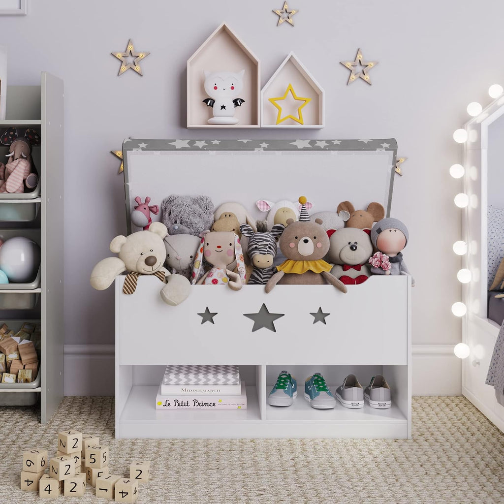 Kids Toy Storage Bench with Cushion