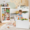 Kids Reading Nook Storage Bench White