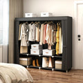 Portable Fabric Wardrobe Closet Black