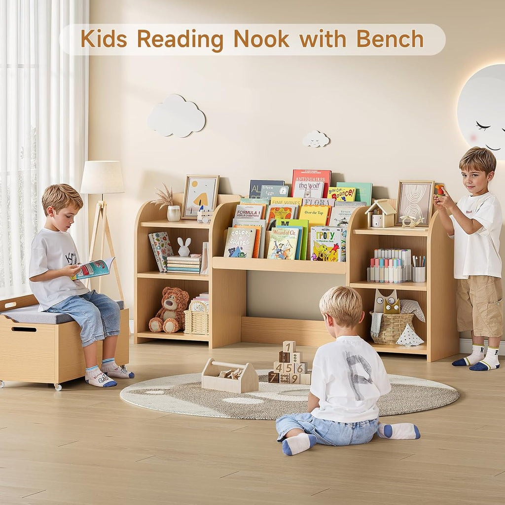 Kids Reading Nook Toy Storage Bench