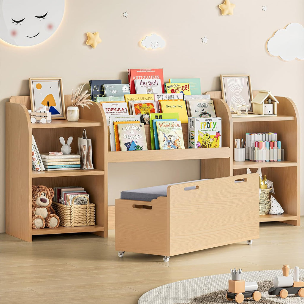 Kids Reading Nook Toy Storage Bench