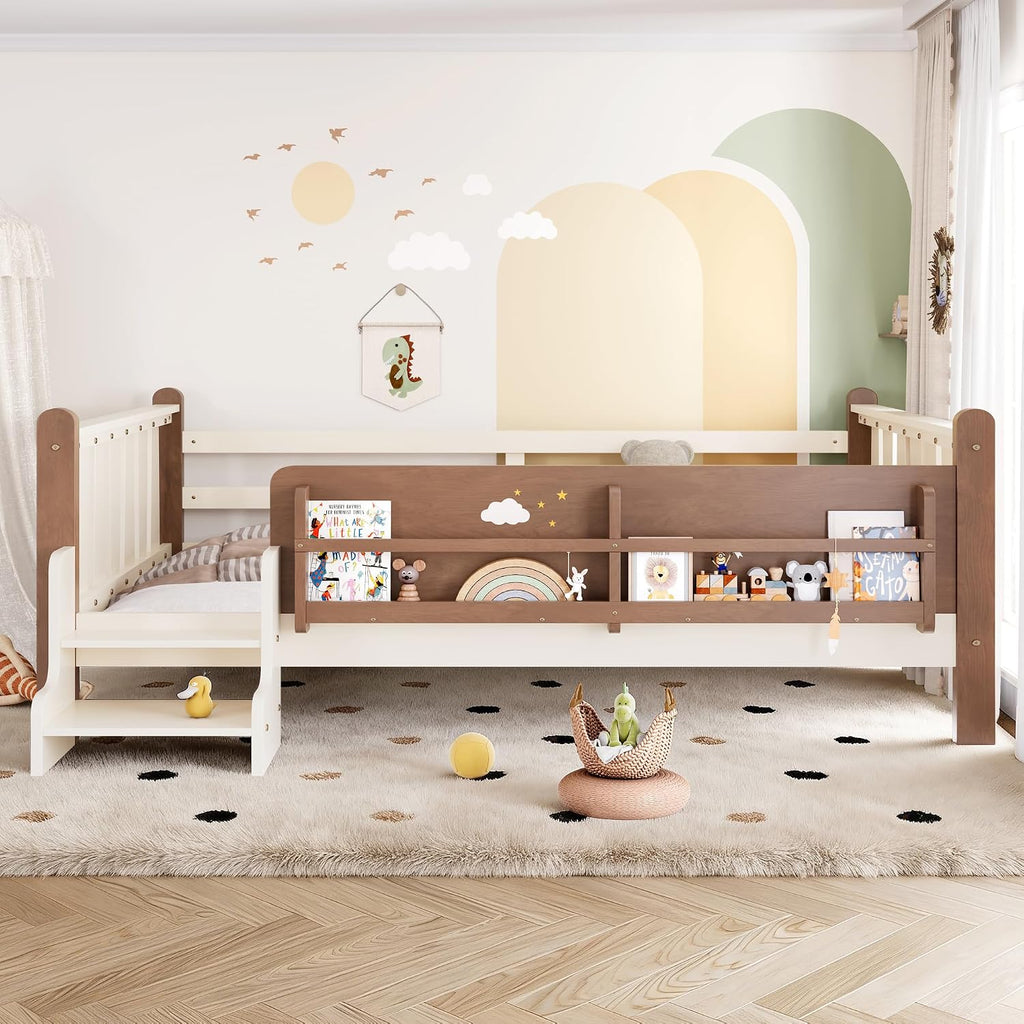 Montessori Kids Floor Bed with Rails