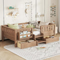 Twin Bed Stairs & Storage Natural